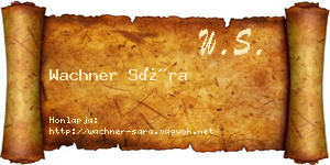 Wachner Sára névjegykártya
